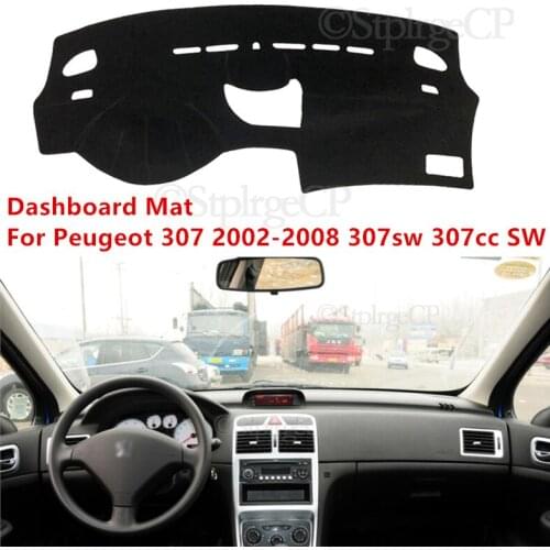 For Peugeot 307 2002-2008 307sw 307cc SW New Anti-Slip Mat Sunshade Dashmat Protect Carpet Dashboard Cover Pad Accessories