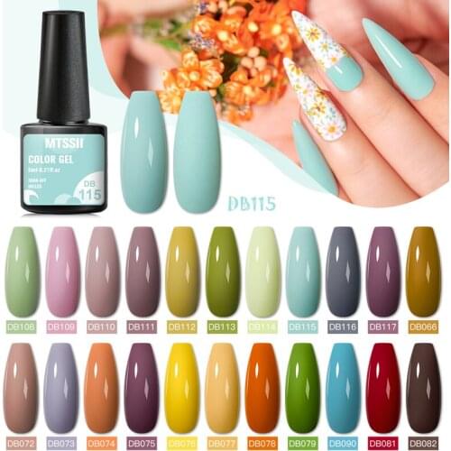 Mtssii Bright Color Gel Nail Polish 6ml Gel Varnish Soak Off Semi Permanent Gel Nail UV Gel Manicures Need Base Top Coat