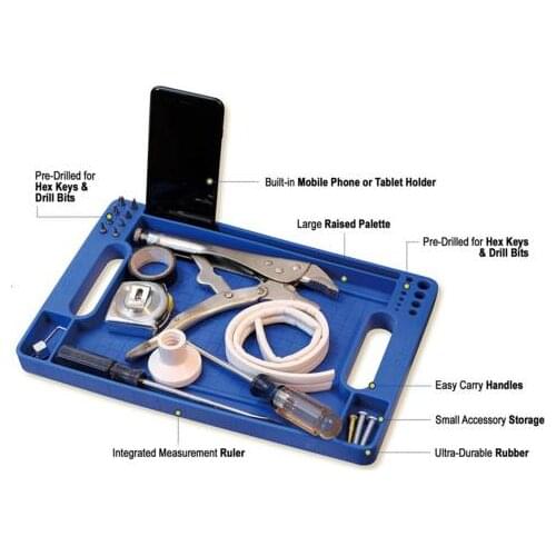 Flex Flexible Tool Box Organizer Tray Non-Slip Ultra Durable Silicone Hex Bit Mat