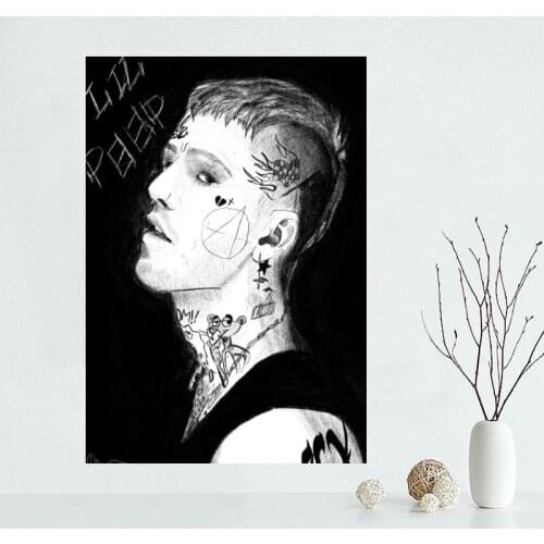 Hot Sale Custom Lil peep Poster Home Decoration Fashion Canvas Material Wall Poster Custom Poster