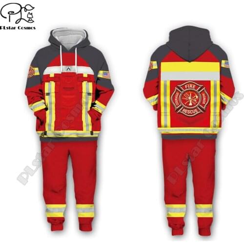 Men for women Firemen 3d all ove Printed Set hoodie sweatshirt coat Unisex streetwear Casual Tracksuit Cosplay costumes style-1
