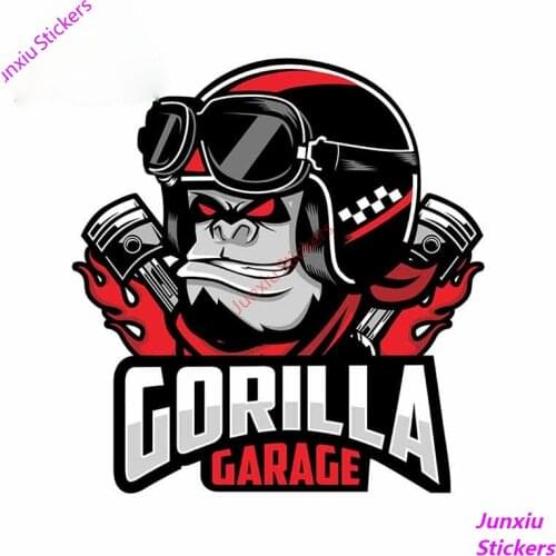 Creative GORILLA GARAGE DIY Cartoon Car Stickers Fashion Occlusion Scratch Anime Decals Racing Rally Decoration Decal PVC13x12cm
