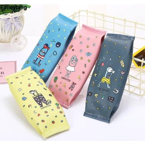 Fashion Stationery PU Leather Pencil Case Interesting Funny Creative Monster Pencil Bag Stationery Organizer Bag School Supply