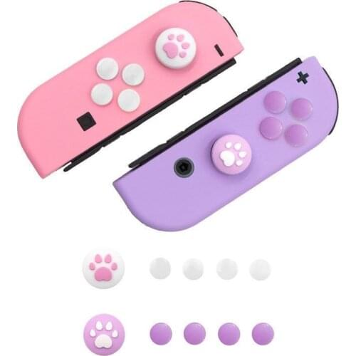 2020 Fashion ABXY Funtion Button Cat Paw Silicone Cover For NS Switch Joy-con Joycon 3D Anolog Cover Preotective Sticker