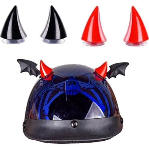 2pcs Motorcycle Helmet Short Devil Horns Helmet Decoration Electric Car Styling Stickers Helmet Accessories