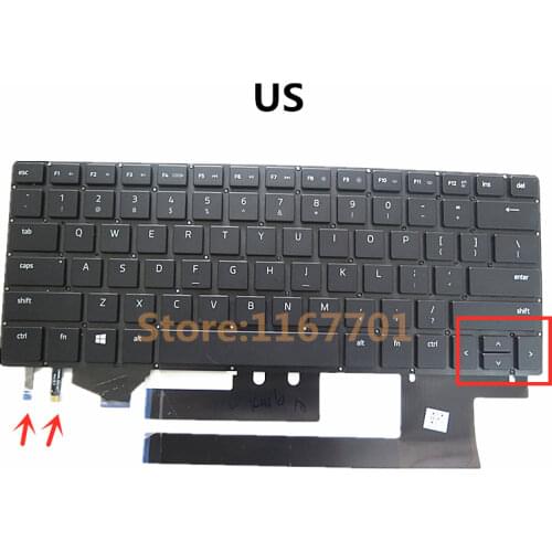 Laptop UK/NO/DE Backlight Keyboard for Razer Blade Stealth 15 RZ09-0168-0195-0196 11597456-00 11624765 11624767-00 12106387-00
