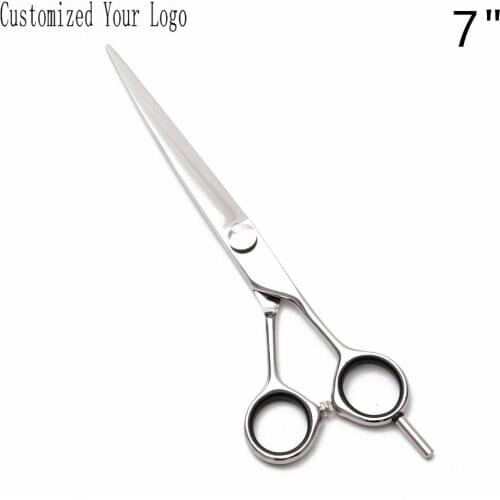 7" 19.5cm JP 440C Customized Logo Cutting Shears Thinning Scissors Salon Hair Scissors Professional Hairdressers Scissors C1021