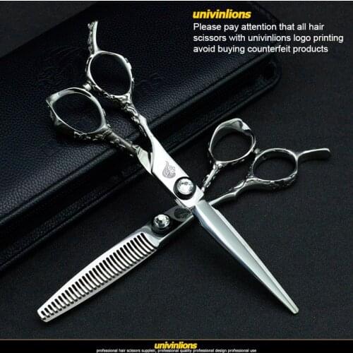 Univinlions 6" professional japan left scissors lefty hairdressing scissors left handed barber scissors for lefty haircut shears