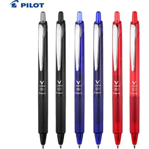 3Pcs Japan PILOT LVKN-15F Push-on Straight Liquid Rollerball Pen High-capacity Quick-drying Gel Pen For Students 0.5/0.7mm