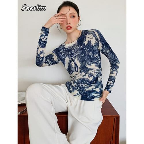 Seeslim Women's Knitted T-shirts