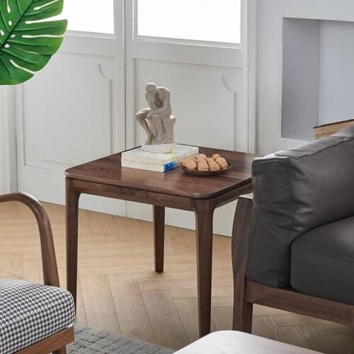 Nordic Black Walnut Living Room Small Table Coffee Table Flower Table Sofa Table Coffee Table Corner Table Small Table Squ