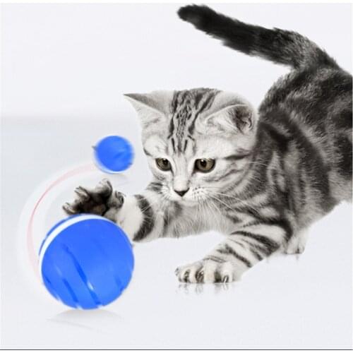 Smart Pet Toys USB Charging Dog LED Rolling Flash Ball Safety Cat Chew Toys Automatic Induction Jumping Ball Pet Interactive Toy