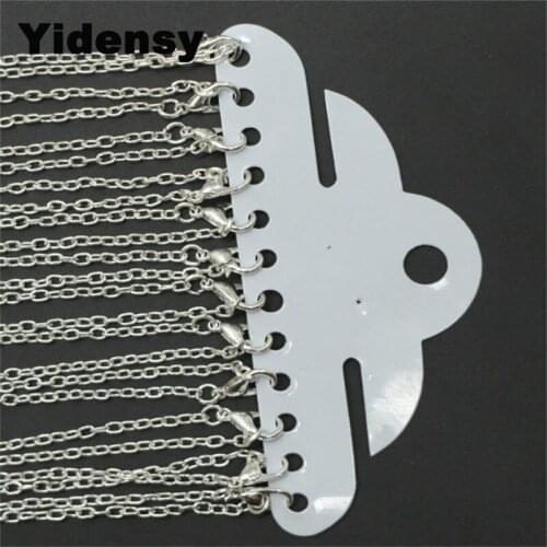Yidensy 12pcs Cross Link Chain Neckalce Set 20'' 50cm with Lobster Clasps Pendant Necklaces Choker DIY Jewelry Making Findings