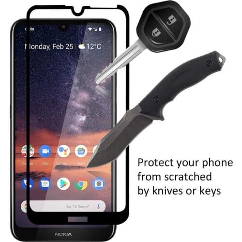 5D 9H full Cover Tempered Glass For Nokia 7.2 Full Glue Screen Protector For Nokia 7.2 Black Protective Film Glass