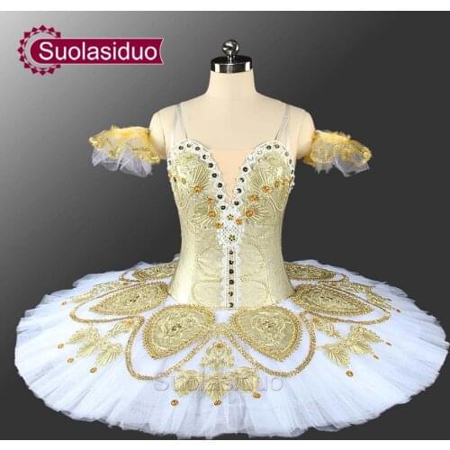 Adult Gold Ballet Tutu Fashion Stage Wear Costumes The Nutcracker Ballet Dance Performance Competition Apperal Girl Ballet Skirt