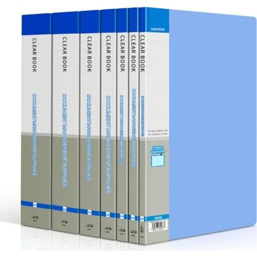 1PC A4 Display Book 10~100 Page Transparent Insert Folder Document Storage Bag for Bank Campus File Office Workplace Family