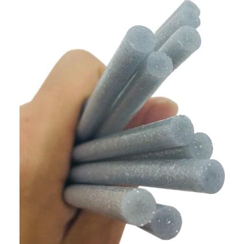 10pc Colourful 7*100mm Silver Glitter Hot Melt Glue Sticks For Glue Gun Craft Phone Case Album Repair Accessories Adhesive Stick