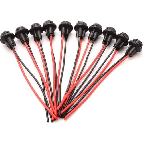 10pcs Universal T10 Car Auto Socket Connector W5W 168 194 Extension LED Light Bulb Lamp Base Holder Accessories