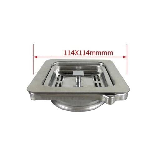 114mm Garbage Disposer Square Drain Converter Accessories Stainless Steel Caliber Adapter
