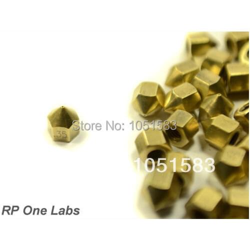 3pcs/lot 0.3/0.4/0.5mm Optional Copper Nozzle for Makergear Prusa 3D Printer Extruder Hotend Accessories