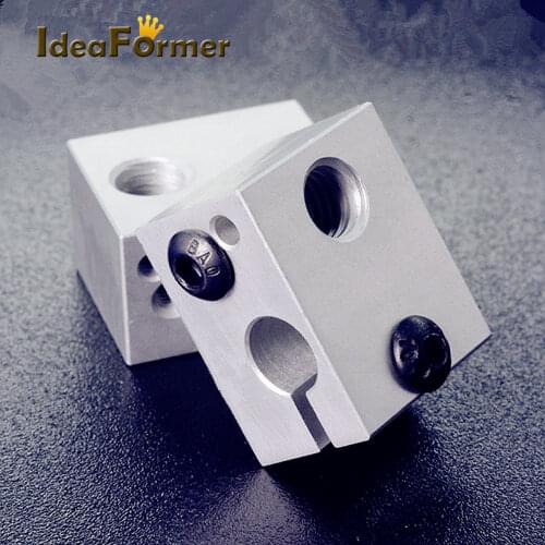 5Pcs V6 Aluminium Heating Block M6 Thread 20*16*12mm Heating Block for V5 V6 J-head Extruder HotEnd Heater Heating Accessories