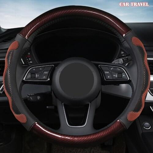 CAR TRAVEL Microfiber Leather Car Steering Wheel Cover For Toyotas Corolla CHR Avensis RAV4 Auris Yaris Land Cruiser Prado