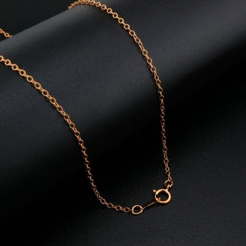 1.7MM 14K Rose Gold Filled Necklace O Chain DIY Supplies Findings 1329005