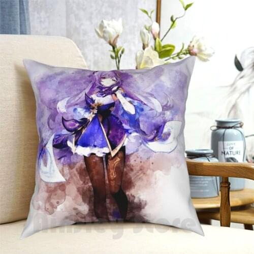 Genshin Impact-Keqing Pillow Case Printed Home Soft DIY Pillow cover Keqing Genshin Impact Genshin Impact Keqing Genshin