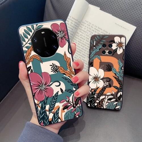 Jungle Garden Case for Huawei 40 RS Porsche Design 30Rs Limited Edition Leather Pattern Cases for Porsche Design 20RS Cover