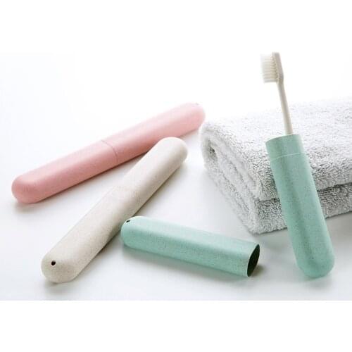 Toothbrush Holder Case Portable Travel Camping Outdoor Toothbrush Storage Box for Bathroom Tooth Brush Holder Blue Pink