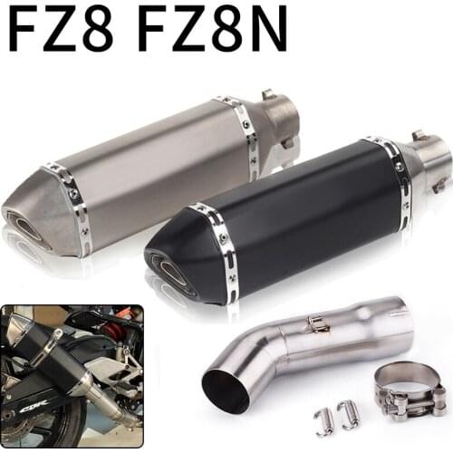 For Yamaha FZ8 FZ8N FZ8S S YZF-FZ8 FZ800 Fazer Motorcycle Exhaust Escape Moto System Slip-On Middle Link Pipe Racing Modified