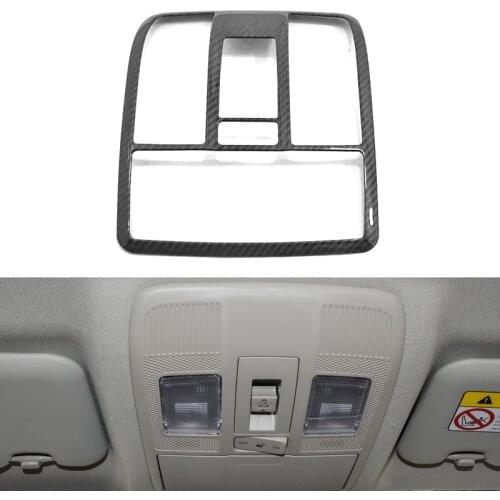 Carbon Look Chrome For Mazda CX3 CX-3 2018 2019 2020 Interior Roof Reading Light Cover Trims Car Accessories