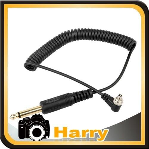 6.35mm to Male FLASH PC Sync Cable Cord For Compateble with screw lock PC sync port camera flash trigger