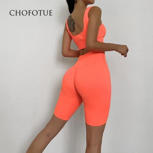 Yoga Suit for Fitness Two Piece Leggings And Top Set Women Outfit Sportswear Top Gym Clothing Workout Set Women Tracksuit Yoga