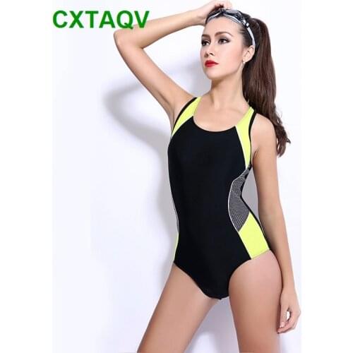 Wire Free With Chest Pad Push Up Swimwear High Elastic One-piece Swimsuits Conservative Swimdress-NOT THE SAME AS THE CHEAP ONES