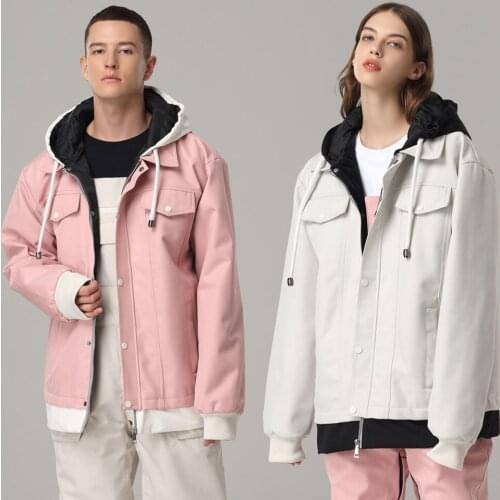 Winter Thick Warm Ski Jacket Women and Men Waterproof Windproof Jacket Men Skiing Sport Coat Skiing and Snowboard Outdoor Wear