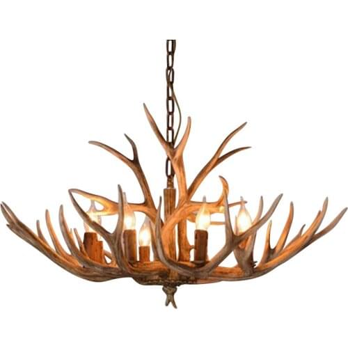 Antlers chandeliers American country living room dining room chandelier bar Mediterranean antlers European creative resin chande