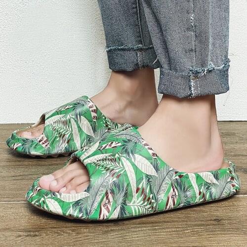 WEH Men for Slippers 2021 new fashion Summer Indoor Platform Slippers Non-slip Bathroom slippers Outdoor Home Sandals Slides men