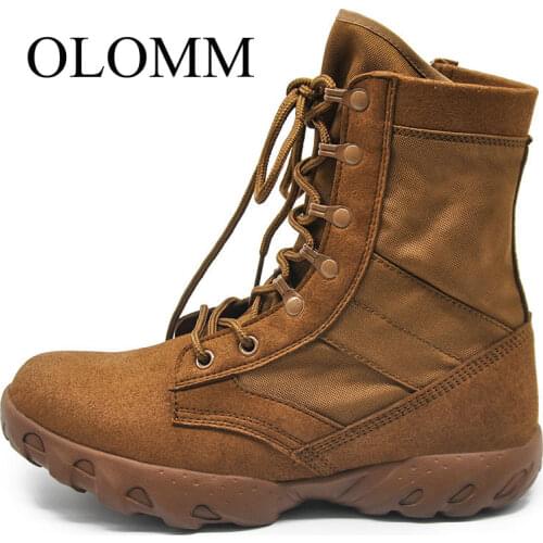 OLOMM 2019 mens outdoor mountaineering high-altitude combat desert marching special forces tactical military boots men DD-97