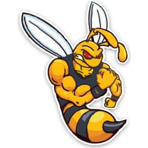 LLY-1342 Car Stickers Lovely Angry Cartoon Hornets Modeling Decorative PVC Auto Motorcycle Accessories Creative Waterproof Decal