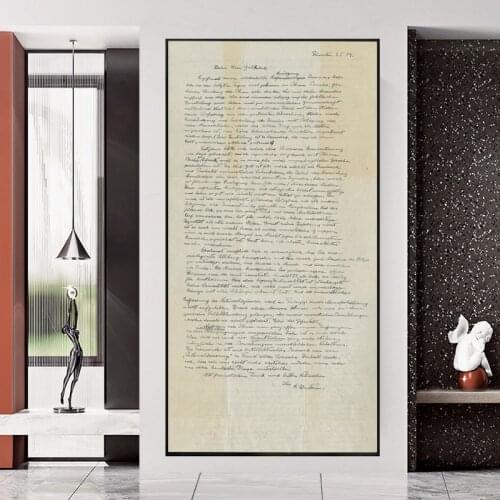 Canvas Painting Retro Physical Relativity Manuscript Wall Art Vintage Poster Print Wall Picture for Living Room Decor Cuadros