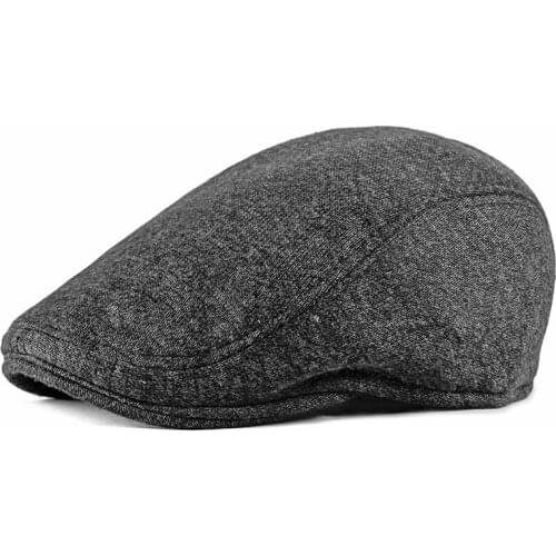 Fibonacci 2020 New Retro Newsboy Caps For Men Knitting Wool Mixing Cabbie Flat Cap Hats Casual Plus Velvet Warm Winter Berets