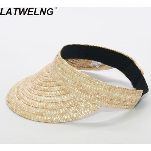 New Women Elasticity Size Visor Sun Hats Summer Empty Top Beach Hats Ladies Vacation Caps Wholesale Dropshipping