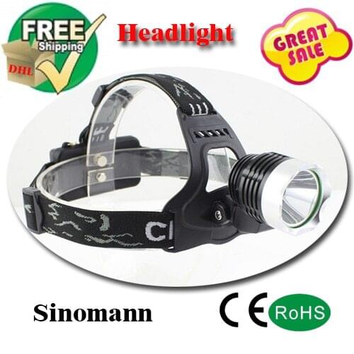 Light head CREE xm-I t6 Headlamps Lantern rechargeable head torch+2 x18650 4200mah Rechargeable Battery+Adopter flashlight head
