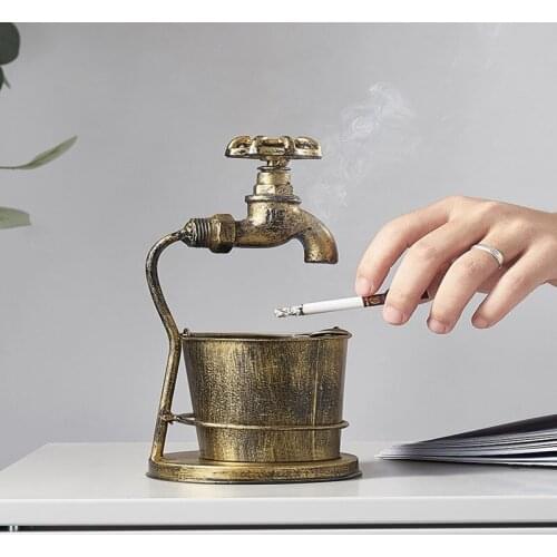 Retro Industrial Style Hand-Made Iron Ashtray Personality Bar Living Room Hotel Dining Room Decoration Gifts