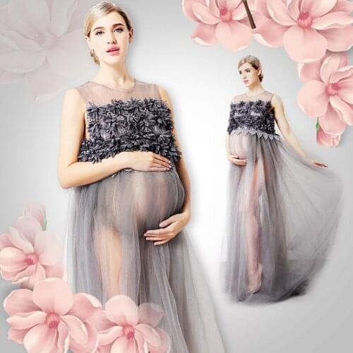 Maternity Photography Dresses Sexy Elegant Women Pregnant Sling Prom Gown Pregnancy Dress Art Photo Dress Maternity Dresses