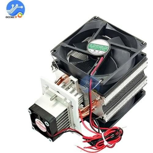 DC 12V Semiconductor Cooler Air Cooling Radiator Refrigeration 12V 6A 72W with Fans Fridge Cooler System for Air Conditioner