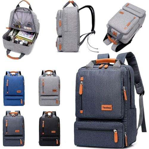 Travel Laptop Backpack business water-proof USB computer Bag loading port school men and womens portable schoolbag Grey