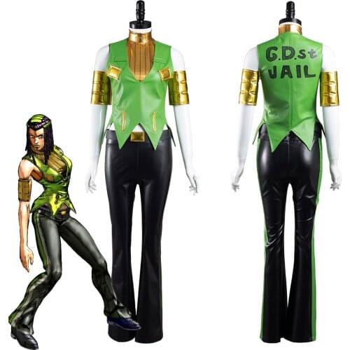JoJo‘s Bizarre Adventure Cosplay Ermes Costello Vest Pants Suit Halloween Carnival Outfits
