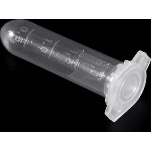 100Pcs 2ml Clear Plastic Vials Container Snap Cap Centrifuge Tubes Vials Sample Lab Container